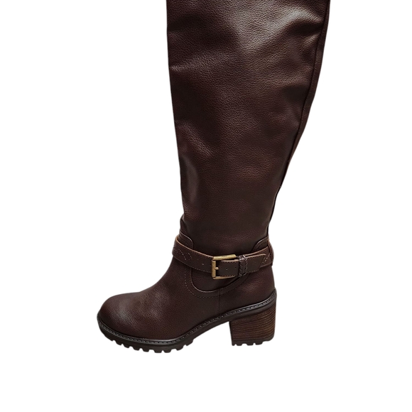 Zodiac Dark Brown Leather Heeled Boots - Picture 3 of 4